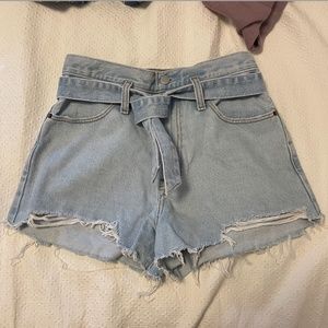 Abercrombie and Fitch High Waisted Jean Shorts (6)